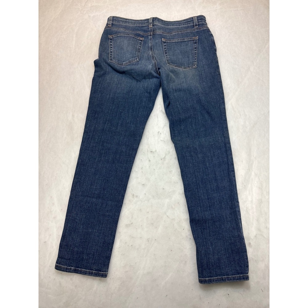 Eileen Fisher Women Size 4 Blue Wash Straight Leg Jeans Organic Cotton Blend - Picture 9 of 10